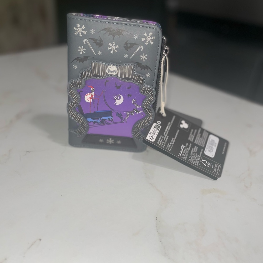 Loungefly Disney NBC Christmas Sleigh Ride Glow-in-the-Dark Wallet